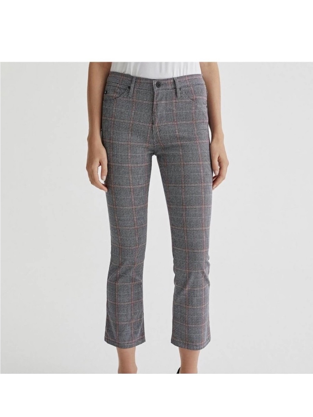 AG Adriano Goldschmied the Jodi Crop women’s pants size30R plaid flare